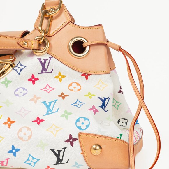 Louis Vuitton x Takashi Murakami Ursula White Multicolore Monogram Handbag - Picture 8 of 13